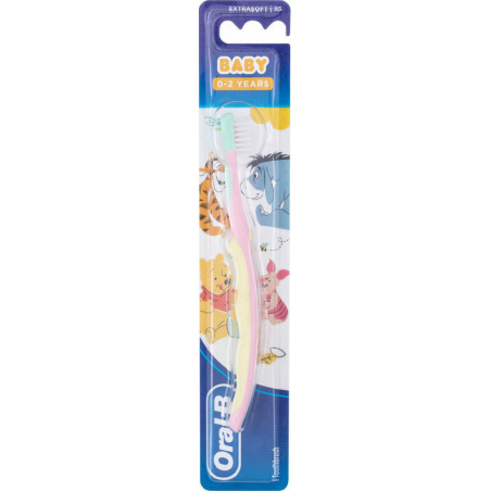 Oral-B Βρεφική Οδοντόβουρτσα Winnie the Pooh Pink / Yellow για 0m+
