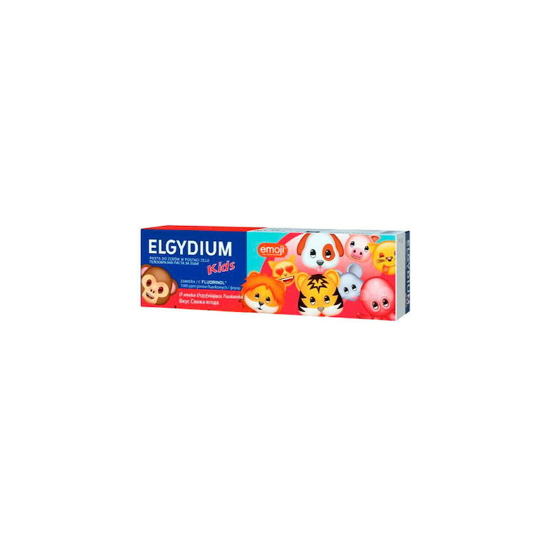 Elgydium Οδοντόκρεμα Emoji 50ml 1400 ppm με Γεύση Φράουλα για 7+ χρονών