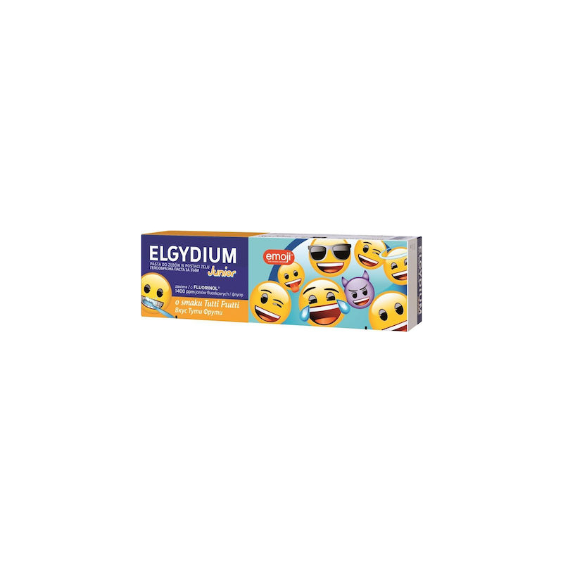 Elgydium Οδοντόκρεμα Emoji 50ml 1400 ppm με Γεύση Tutti-Fruti για 7+ χρονών