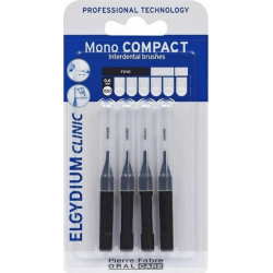 Elgydium Clinic Mono Compact Μεσοδόντια Βουρτσάκια 0.35mm Μαύρα 4τμχ
