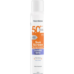 Frezyderm Invisible Αδιάβροχη Αντηλιακή Λοσιόν Προσώπου και Σώματος SPF50 σε Spray 200ml