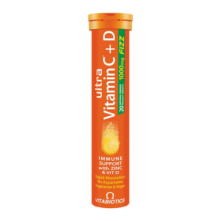 Vitabiotics Ultra Vitamin C+D Πορτοκάλι 20 αναβράζοντα δισκία Vitabiotics Ultra Vitamin C+D Πορτοκάλι 20 αναβράζοντα δισκία