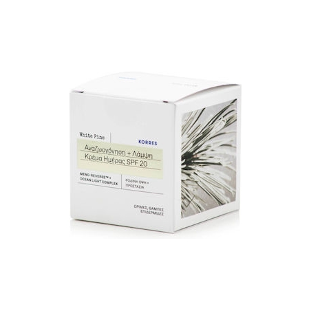 Korres White Pine Κρέμα Ημέρας για Αναζωογόνηση & Λάμψη SPF20 50ml