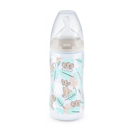 Nuk Πλαστικό Μπιμπερό First Choice Plus με Θηλή Σιλικόνης 300ml για 6-18 μηνών Lion King