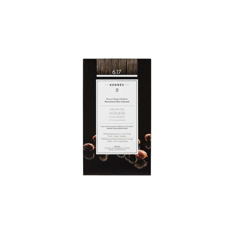 Korres Argan Oil Ageless Colorant Νο 6.17 Ξανθό Σκούρο Μπεζ 50ml