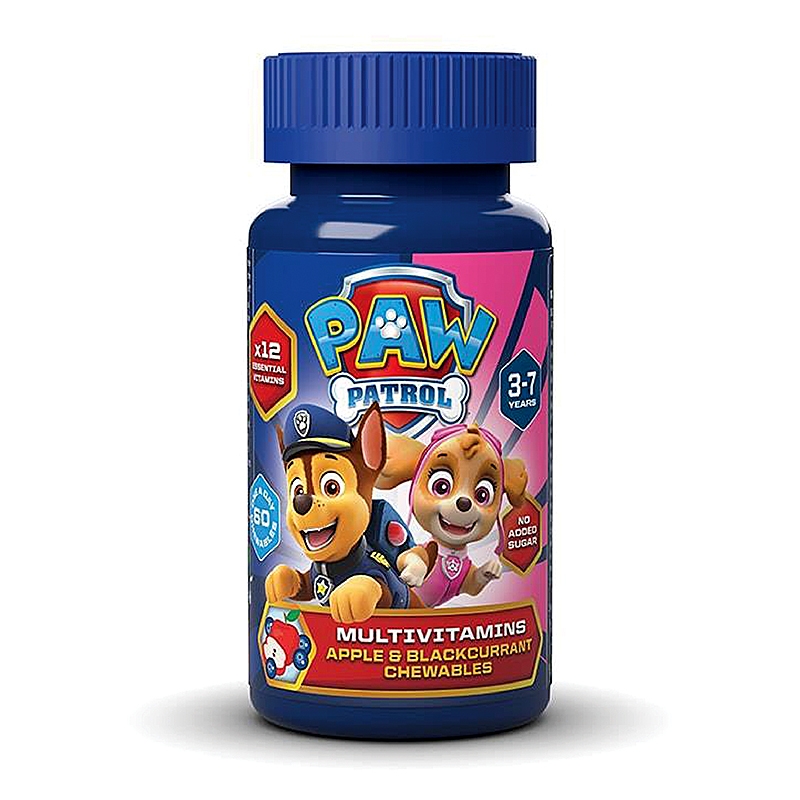 Parkacre Paw Patrol Multivitamin Μήλο & Φραγκοστάφυλο για 3-7 χρονών 60 ζελεδάκια