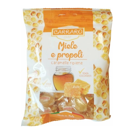 Incap Carraro Καραμέλες για το Λαιμό Μέλι & Πρόπολη χωρίς Γλουτένη 100gr Incap Carraro Καραμέλες για το Λαιμό Μέλι & Πρόπολη χωρίς Γλουτένη 100gr