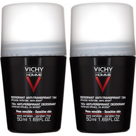 Vichy Homme Anti-Irritation Αποσμητικό 48h σε Roll-On 2x50ml Vichy Homme Anti-Irritation Αποσμητικό 48h σε Roll-On 2x50ml