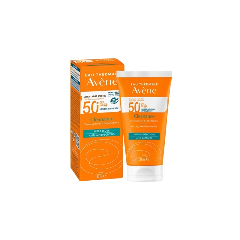 Avene Cleanance Αντηλιακή Προσώπου SPF50+ για Λιπαρό Δέρμα με Ατέλειες 50ml