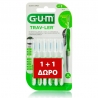 GUM 1414 Trav-ler Interdental Brush - Μεσοδόντιο Βουρτσάκι 1.1mm Πράσινο 6 τμχ 1+1 δώρο