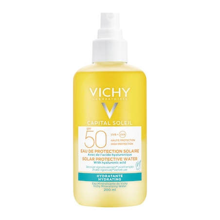 Vichy Capital Soleil Solar Protective Water with Hyaluronic Acid Αδιάβροχη Αντηλιακή Λοσιόν για το Σώμα SPF50 σε Spray 200ml