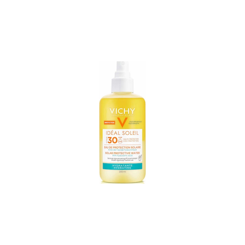 Vichy Solar Protective Water Αδιάβροχη Αντηλιακή Λοσιόν για το Σώμα SPF30 σε Spray 200ml
