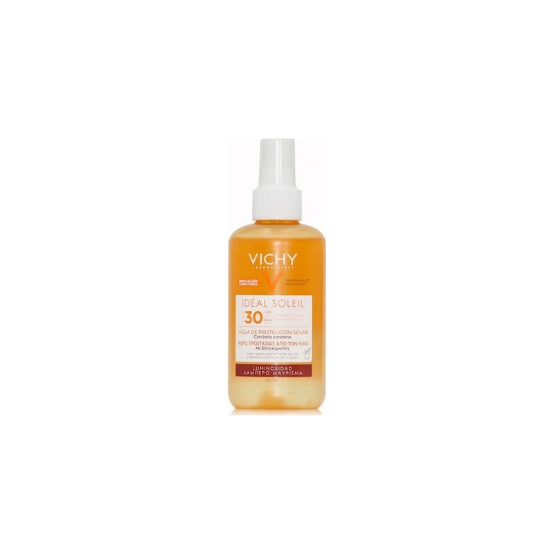 Vichy Ideal Soleil Luminosity Protective Solar Water Αδιάβροχη Αντηλιακή Λοσιόν για το Σώμα SPF30 σε Spray 200ml