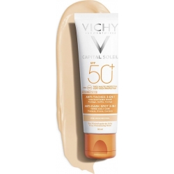 Vichy Capital Soleil Anti-Dark Spot Tinted 3-in-1 Αδιάβροχη Αντηλιακή Κρέμα Προσώπου SPF50 με Χρώμα 50ml