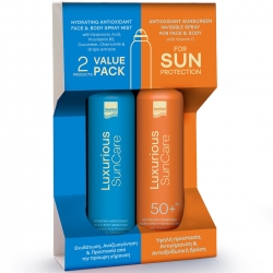 Intermed VALUE PACK Luxurious Sun Care Hydrating Antioxidant Spray Mist 200ml & Sunscreen Invisible Spray SPF50 200ml