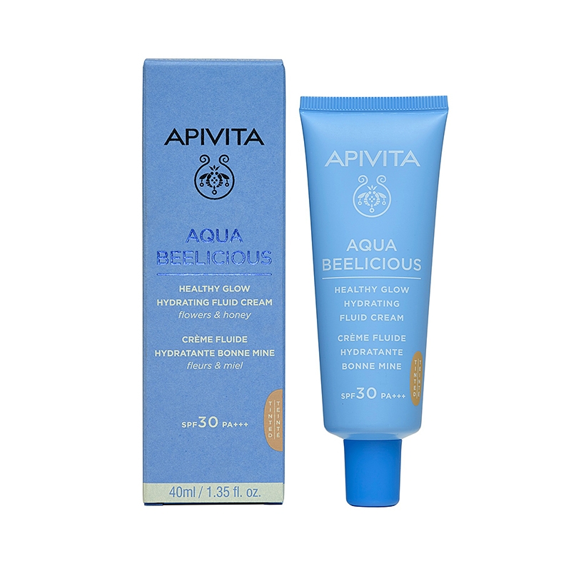 Apivita Aqua Beelicious 24ωρη Κρέμα Προσώπου Ημέρας με Χρώμα και SPF30 για Ενυδάτωση 40ml