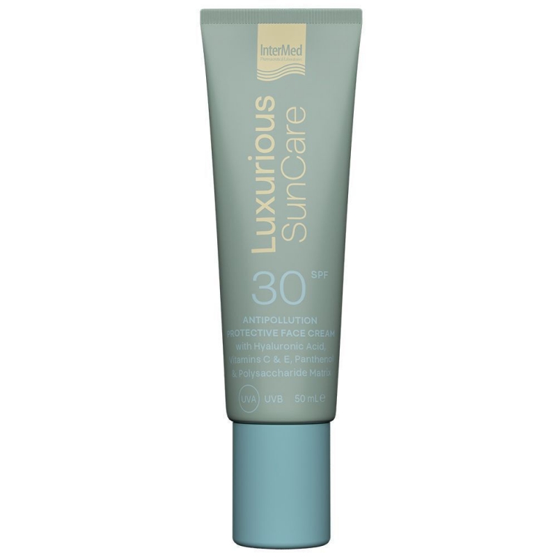 Intermed Luxurious Suncare Anti-Pollution Κρέμα Προσώπου Ημέρας με SPF30 για τους Ρύπους με Υαλουρονικό Οξύ 50ml
