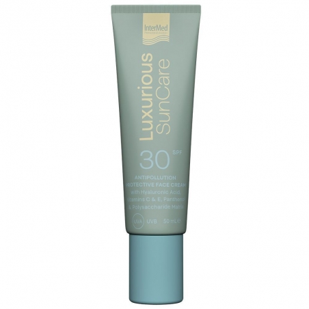 Intermed Luxurious Suncare Anti-Pollution Κρέμα Προσώπου Ημέρας με SPF30 για τους Ρύπους με Υαλουρονικό Οξύ 50ml