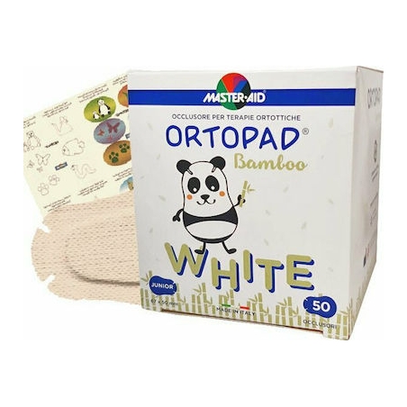 Master Aid Ortopad Bamboo White Οφθαλμικά Επιθέματα για Παιδιά 67x50mm 50τμχ