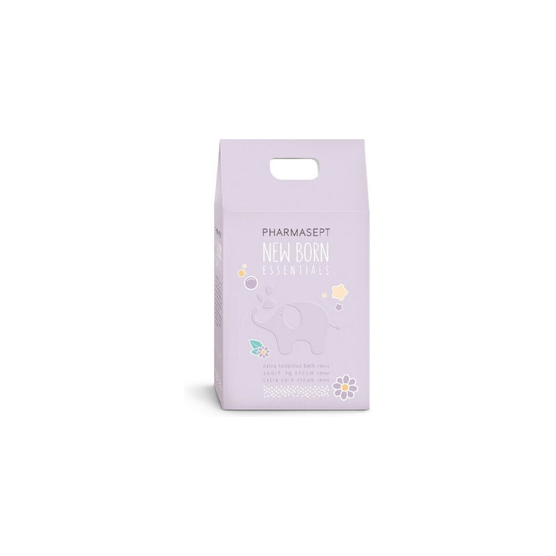 PHARMASEPT Σετ Newborn Essentials, Extra Sensitive Bath - 250ml, Soothing Cream - 150ml, Extra Calm Cream - 150ml