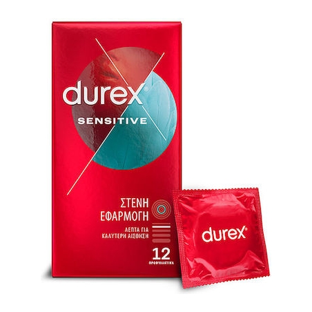 DUREX Sensitive Προφυλακτικά για Στενή Εφαρμογή 12 τεμάχια DUREX Sensitive Προφυλακτικά για Στενή Εφαρμογή 12 τεμάχια