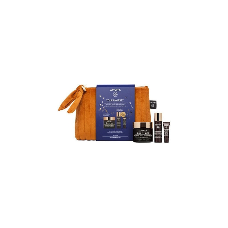 Apivita Promo Your Majesty Queen Bee Light Cream (50ml), Serum (10ml) & Eye Cream (2ml)