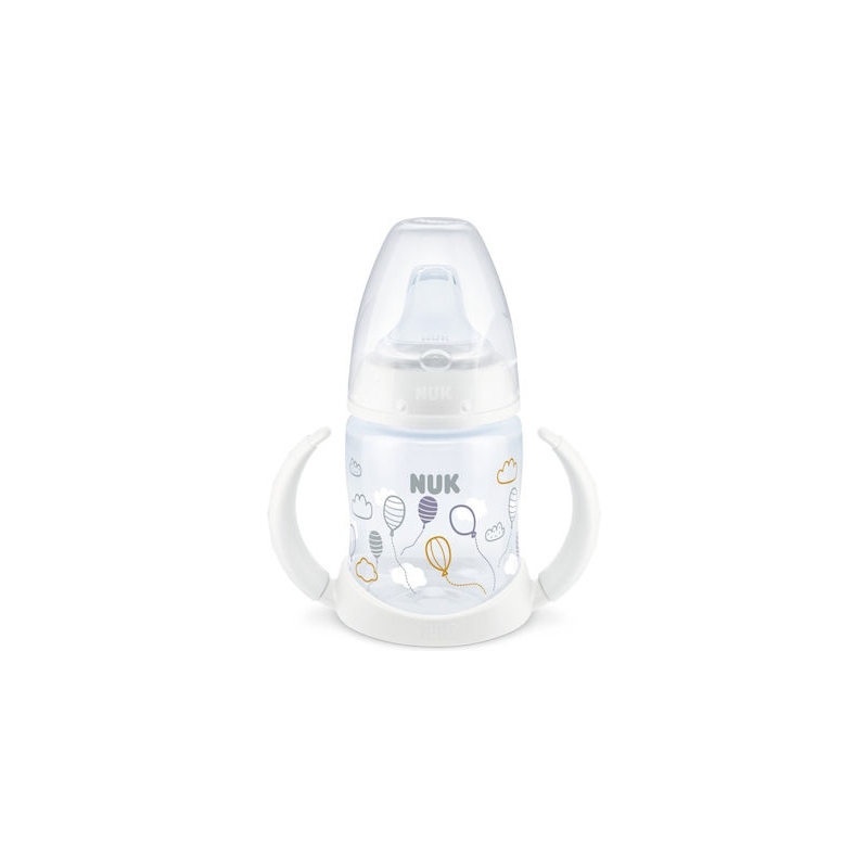 Nuk First Choice Εκπαιδευτικό Μπιμπερό Πλαστικό με Λαβές Λευκό 6m+ 150ml