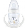 Nuk First Choice Εκπαιδευτικό Μπιμπερό Πλαστικό με Λαβές Λευκό 6m+ 150ml