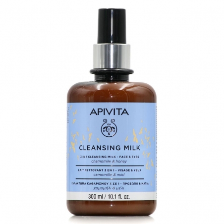 Apivita Cleansing Milk 3 in 1 with Chamomile & Honey 300ml Apivita Cleansing Milk 3 in 1 with Chamomile & Honey 300ml