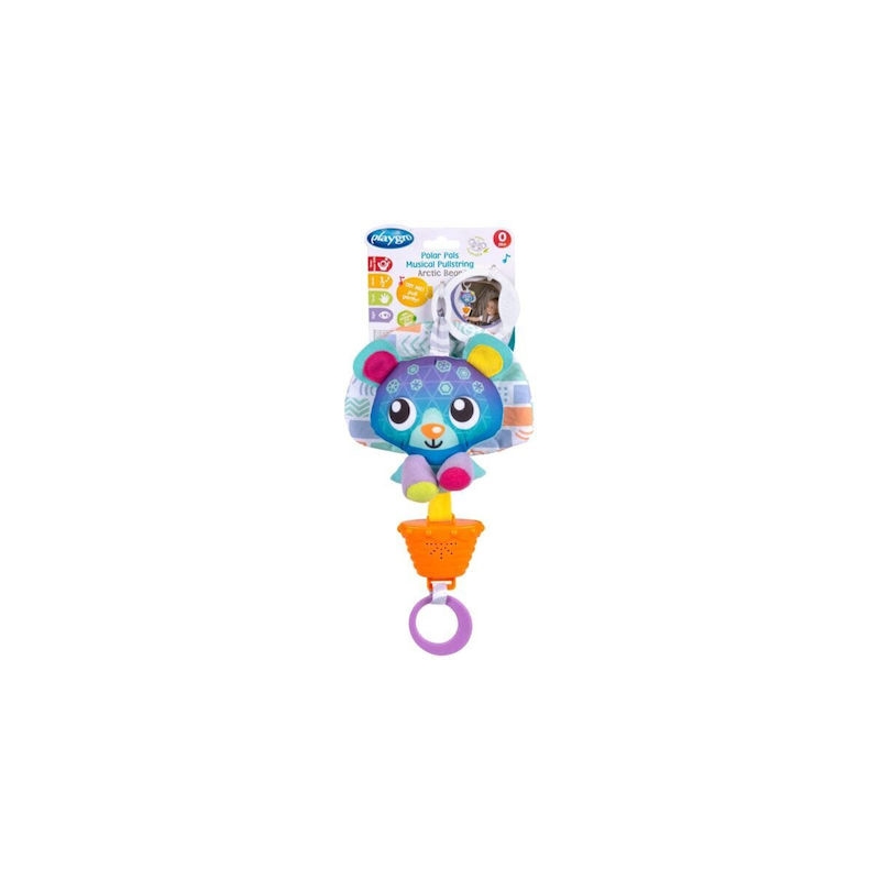 Playgro Κρεμαστό Παιχνίδι Κούνιας και Καροτσιού με Μουσική Arctic Bear για Νεογέννητα
