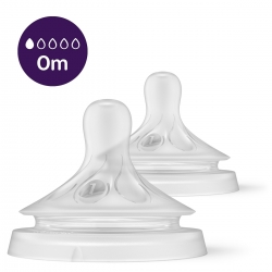 Philips AVENT Natural Response Θηλές από Σιλικόνη Αργής Ροής (ροή 1) για 0+ μηνών 2τμχ SCY961/02