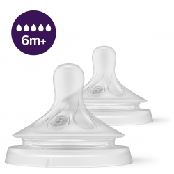 Philips AVENT Natural Response Θηλές από Σιλικόνη (ροή 5) για 6+ μηνών 2τμχ SCY965/02