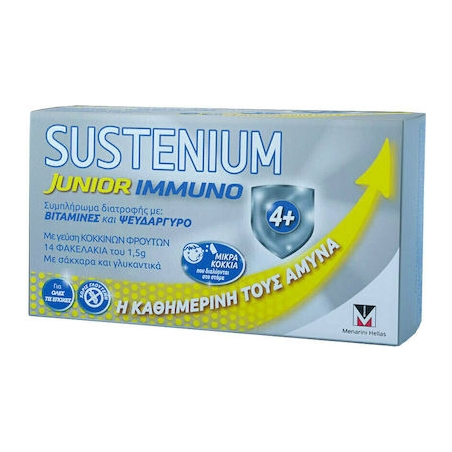 Menarini Sustenium Immuno Junior Βιταμίνη για Ανοσοποιητικό Red Fruits 14 φακελίσκοι