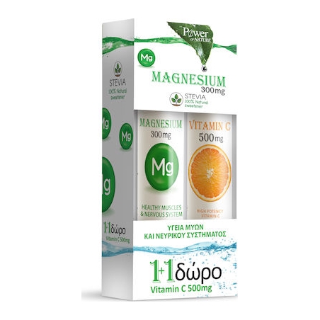 Power Health Magnesium 300mg & Vitamin C 500mg with Stevia 20+20eff.tabs Power Health Magnesium 300mg & Vitamin C 500mg with Stevia 20+20eff.tabs