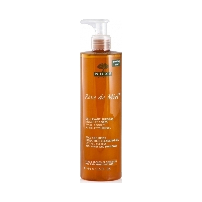 Nuxe Reve de Miel Face & Body Ultra-Rich Cleansing Gel with Honey & Sunflower 400ml