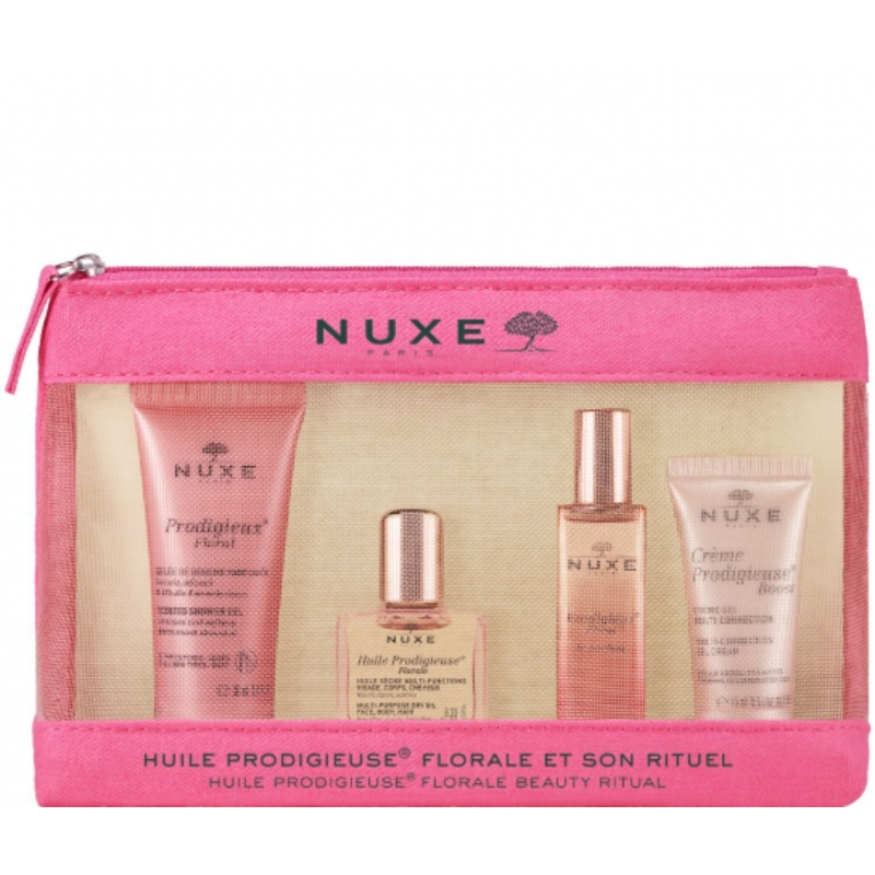 Nuxe Promo Prodigieux Floral Shower Gel 30ml & Dry Oil 10ml & Perfume 15ml & Gel Cream 15ml