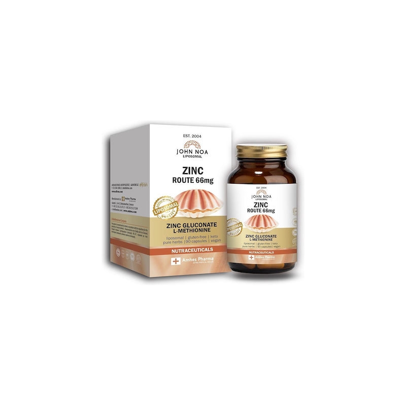 John Noa Liposomal Zinc Route 66mg 90 φυτικές κάψουλες