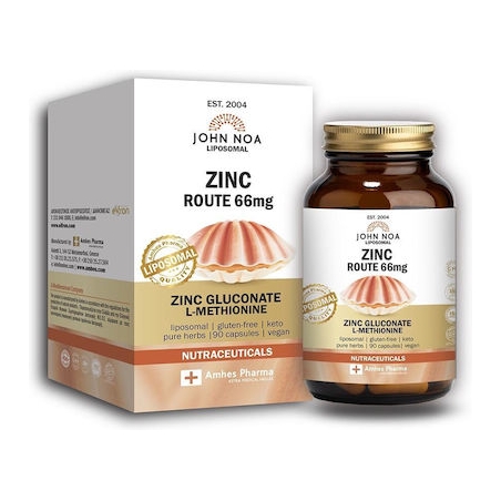 John Noa Liposomal Zinc Route 66mg 90 φυτικές κάψουλες John Noa Liposomal Zinc Route 66mg 90 φυτικές κάψουλες
