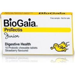 BioGaia ProTectis Junior Chewable Προβιοτικά για Παιδιά 10 μασώμενες ταμπλέτες Φράουλα