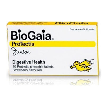 BioGaia ProTectis Junior Chewable Προβιοτικά για Παιδιά 10 μασώμενες ταμπλέτες Φράουλα