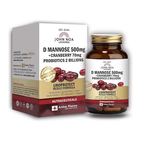 John Noa D-Mannose 500mg+Cranberry 70mg+Probiotics 2Billions 30 κάψουλες John Noa D-Mannose 500mg+Cranberry 70mg+Probiotics 2Billions 30 κάψουλες