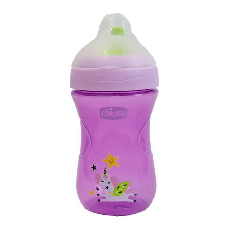 Chicco Advanced Cup Easy Drinking Εκπαιδευτικό Μπιμπερό Πλαστικό Unicorn 12m+ 266ml μωβ