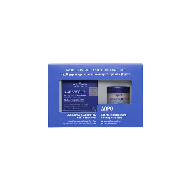 Uriage Promo Age Absolu Redensifying Rosy Face Cream for Mature Skin 40ml & Δώρο Sleeping Face Mask Cream 15ml