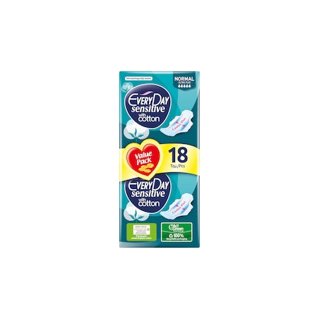Everyday Σερβιέτες Sensitive Ultra Plus Normal 18τεμ