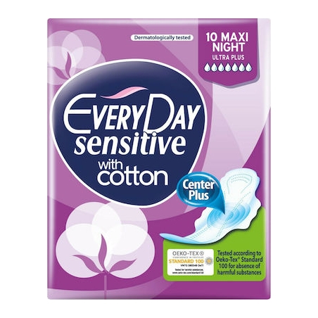 Every Day Σερβιέτες Sensitive Maxi Night Ultra Plus 10 τεμ Every Day Σερβιέτες Sensitive Maxi Night Ultra Plus 10 τεμ