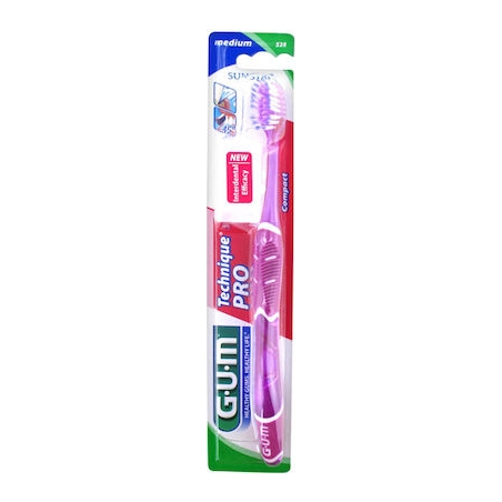 Gum Sunstar Οδοντόβουρτσα 528 Technique Pro Compact Medium 1τμχ Ροζ