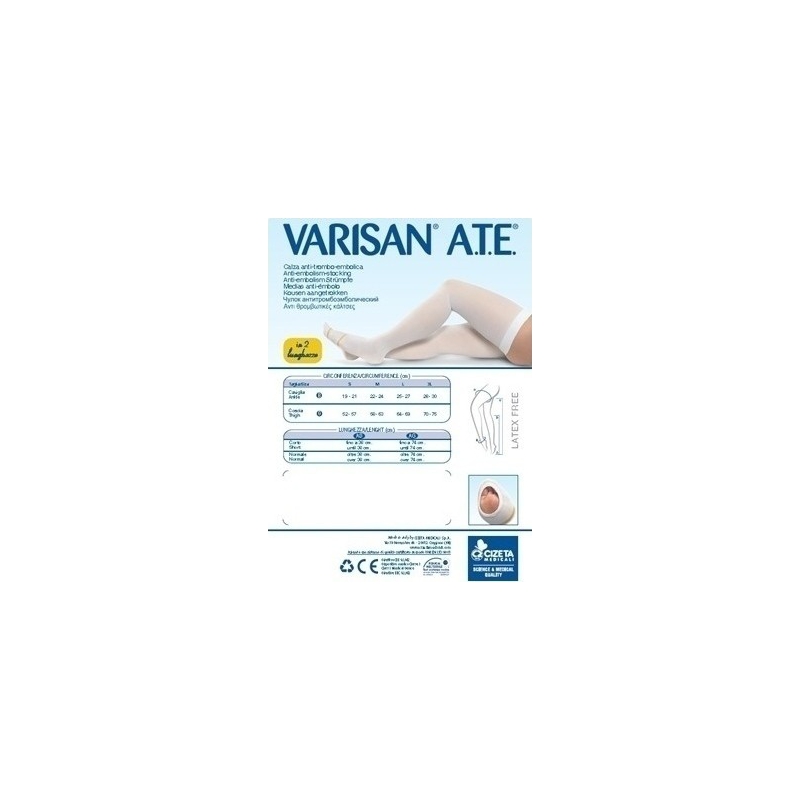 Varisan A.T.E. CORTO 18mmHg Αντιθρομβωτικές Κάλτσες Ριζομηρίου (λευκό)