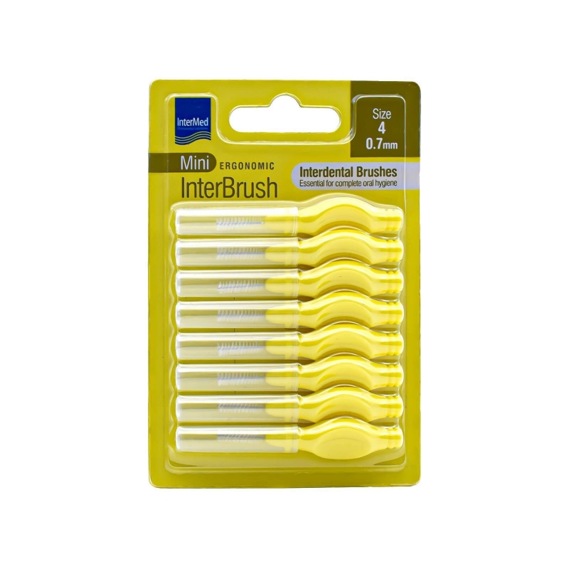 Intermed mini Ergonomic InterBrush 0.7mm (Size 4) Μεσοδόντια Βουρτσάκια 8τμχ