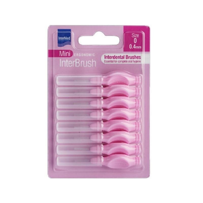 Intermed mini Ergonomic InterBrush 0.4mm (Size 0) Μεσοδόντια Βουρτσάκια 8τμχ