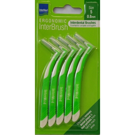 Intermed ERGONOMIC InterBrush 0.8mm (Size 5) με 5 μεσοδόντια βουρτσάκια Intermed ERGONOMIC InterBrush 0.8mm (Size 5) με 5 μεσοδόντια βουρτσάκια
